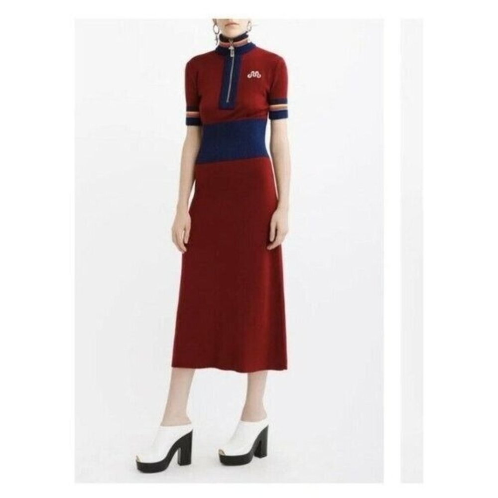 Marina Moscone Womans‎ Cycling Sweater Dress with Exploded Zipper SZ XL
